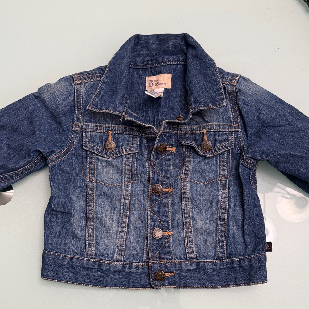 GAP Kids Blue Denim Jacket with Button Front